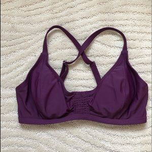SOLD Athleta Ruched Racerback Bikini Top